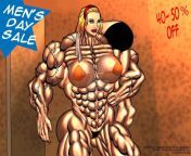 MEN&#39;S DAY SALE- ON MUSCLEGIRL COMICS [OC] from desi comics