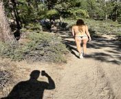 Strolling down to Secret Cove nude beach in Lake Tahoe from secret sessions nude