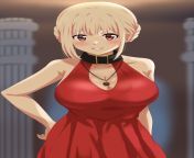 Chisato In Her Red Dress For Date Night from sonia in her night dress
