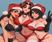 Ruby and Evie in Christmas outfits (Magaska) from ruby and guinevere sex mobile