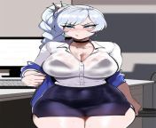 Weiss gets horny because she wants to get fucked by every black guy in the office (Beacon Blacked) from black missionary in office fuck