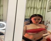 Fierce Asian mirror selfie, serving looks with attitude from asian sukitrans selfie public