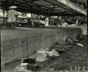 Bodies left at train station during the partition of India from india at train