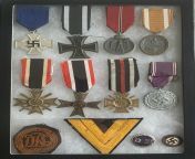 Updated my German collection again (added WWI Iron Cross Class II, Honour Cross, and German-British Friendship pin given by a friend) from bastienne cross