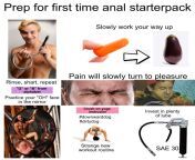 Prep for first time anal starterpack from first time anal newly marriege girl