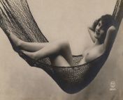 Nude Model in Hammock (1920s) from sana khan nude model in skimpy bik