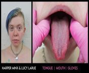 Gloved Mouth Inspection Closeup ft Harper Minx + Lucy LaRue from minx ind