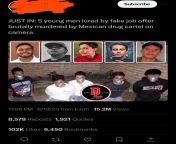 5 young men aged 19-22 lured by a fake job offer murdered by Mexican drug cartel from artis jilbab bogel fake by nyamuk muslimahx amoi