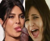 Katrina kaif &amp; Priyanka Chopra together licking 1 cock from katrina kaif blue filme