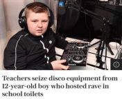 Teachers seize disco equipment from 12-year-old boy who hosted a rave in school toilets from euro orgy disco
