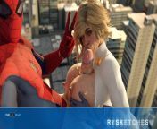 Power Girl Titty Fuck Blowjob Ejaculation on Face &amp; Huge Tits (Rysketches) [DC &amp; Marvel] from big titty fuck crystal lust shows face