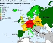 Number of alleged witches and wizards killed in different countries in Europe during the Early Modern Era - Wikipedia from indian grils in arab countries