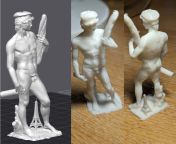 3d printing is a fun creative outlet - I present: Le David from david 3d lolicon comix