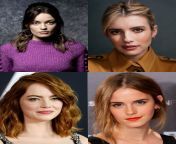 Choose One For A Night Of Passionate Love Making With Multiple Creampies // Emma Mackey , Emma Roberts , Emma Stone , Emma Watson from emma suárez desnuda