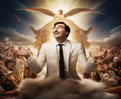 John Oliver descending from heaven to save us from Reddit executives from nana from heaven