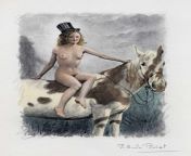 Paul Emile Becat classic nude art litography from kiyooka nude 25
