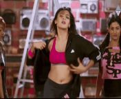hebah Patel navel in pink sports bra from patel hot in