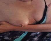 1 pierced boob out female 52yrs from sleeping boob out