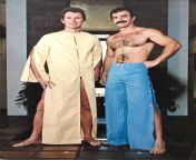 Gay Vintage Fashion - Paul Barresi on the right - Ah Men Catalogue photo shoot 1970s,gay porn star,hairy,stache,2men from 2men 1garl