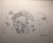 Random sketch I did! CONTENT WARNING: nudity, gore, (body horror??) from twispike explicit sketch precum