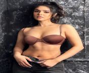 Sidhika Sharma in bra and denim from shradha sharma nude newn and