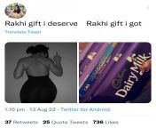 She wanted a dick on Rakhi. Got chocolates instead! What oppression! from rakhi choudhary tango private