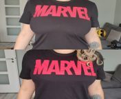 Before and after. One week apart and the same t-shirt (notice how stretched it is and less black in the first pic?) from same t