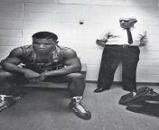 Mike Tyson, and his trainer Cus D&#39;Amato, before his first professional fight - 1985 from beyblade tyson and hilary