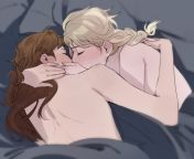 Bed kiss. - [Yuri - Cute] from iseballa rape hot bed kiss