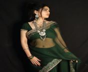 Pratiksha Bankar navel in transparent saree from transparent saree ass
