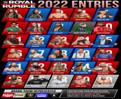 [Royal Rumble spoilers] Entries in 2022 Men&#39;s Rumble from royal rumble 2016 intro