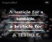 Testicles from exposed testicles