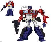 Meat canyon style g1 optimus prime u may not gonna like it but here from transformers prime shadowzone