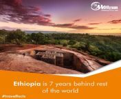 The Ethiopian calendar has 13months in a year, 12 of which have 30 days. The last month called Pagume, has five days and six days in a leap year, so it has 7 years behind the rest of the world. from ethiopian sxes vdeo
