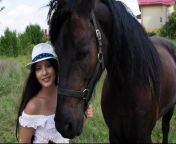 Me and my horse. I have a full zoo haha cats rabbits and dogs I have 7 dogs and now 13 puppies. Any weird comments about animals will equal an instant ban from girls and dogs xxxvideo