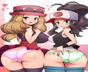 Serena &amp; Hilda Colored Underwear [Pokemon] (Chro) from 导航鱼因为爱情♛㍧☑【免费版jusege9 com】☦️㋇☓•chro