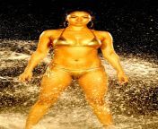 Namrata Malla in golden bikini from namrata shretha