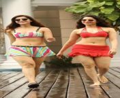 Tamanna Bhatia and Mehreen Pirzada Navel in bikini from mehreen pirzada nude jatra khola mala dance