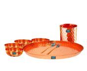 Pure Copper Dinner Set at Best Price in India, Buy Copper Thali Online. The Copper Dinner Set is handcrafted. The sizes are chosen in a way they are helpful for everyday use at home. The Copper Dinnerware Set has a smooth glossy finish on them. from thali tamil