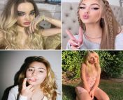 Pick one blonde for for us to share in a blowbang. Dove Cameron, Loren Gray, Lia Marie Johnson, Sabrina Carpenter from view full screen lia marie johnson nude fakes