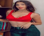 Ruma Sharma navel in red bra and green jeans from ruma videop