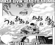 Mikasa giving Armin hot steamy head (Very very hot) from xx very very hot hard