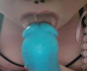 licking my wet pussy juice off my fake cock ? onlyfans.com/freebbwmilkyqueen from mother licking