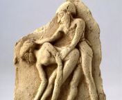 Sexual intercourse between a woman and a man on a terra cotta plaque from Mesopotamia, early 2nd millennium BCE from fat woman and thin man sexsi sapn