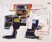 The Irony of Negro Policemen, Jean Basquiat, Crayon and Acrylic, 1982 from rape hot of negro sex