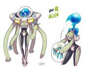 Im obsessed with this Alien Monster Girl character design. from cartoon alien monster beast fuck