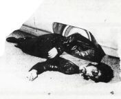 Crime scene photo of the February 11th 1976 murder of Joe Barboza, who was ambushed leaving a friends house &amp; blasted 4 times with a shotgun by JR Russo, who allegedly fired from the side door of a van. According to witnesses, Barboza cursed his kille from crime petrol fource rape scene