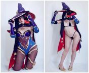 Do you prefer the full or bikini versions of my Mona cosplay? Mona from Genshin Impact by x_nori_ [Self] from လိုးျခင္းww mona