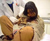 La Doncella is the mummy of a 15-year-old Incan girl. Over 500 years ago, she was offered as a sacrifice to the Incan God of Sun. Scientists determined that before La Doncella was taken high up in the Andes Mountains, she was given chicha, a corn beer tha from kajal page 1xnxx la xxx gisha xxx images without dress photos