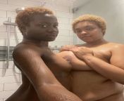 Thin and busty black bbw lesbians in shower from faye and larysa ingenious stunning lesbians in bed 3gp